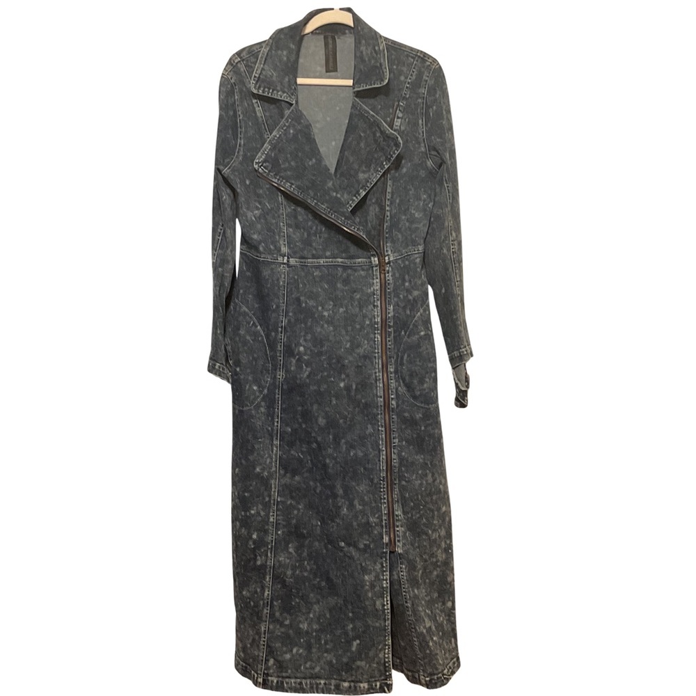 Norma Kamali Gang Coat ~ Blue Acid Wash, NWT - Picture 2 of 16